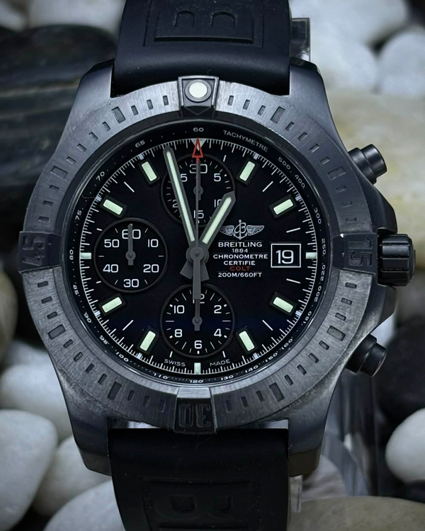 2017 Breitling Colt Chronograph 44MM Black Dial Rubber Strap (M1338810/BF01)