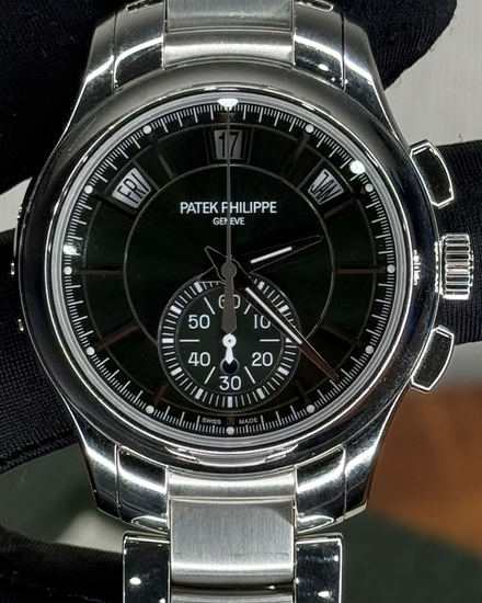2024 Patek Philippe Annual Calendar Chronograph 42MM Green Dial Steel Bracelet (5905/1A-001)
