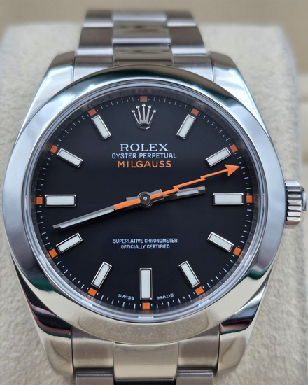 2008 Rolex Milgauss 40MM Black Dial Oyster Bracelet (116400)