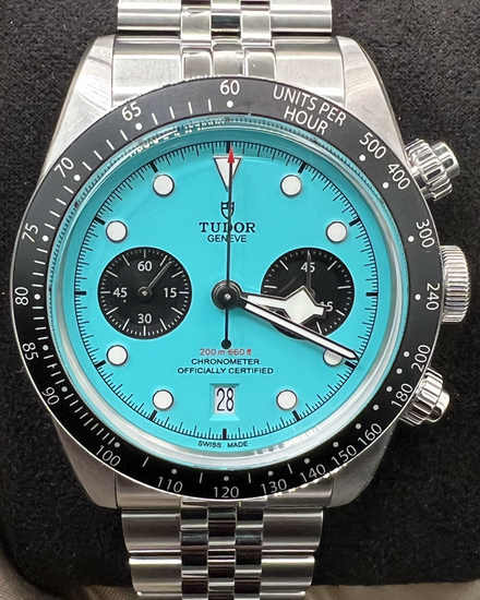 2025 Tudor Black Bay Chrono "Flamingo" 41MM Turquoise Dial Steel Bracelet (79360N)