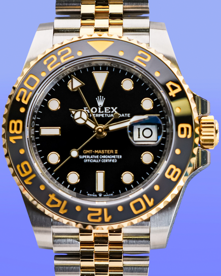2025 Rolex GMT-Master II "Bumblebee" 40MM Black Dial Two-Tone Jubilee Bracelet (126713GRNR)