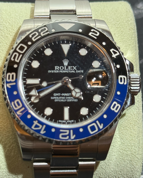 2019 Rolex GMT-Master II "Batman" 40MM Black Dial Oyster Bracelet (116710BLNR)