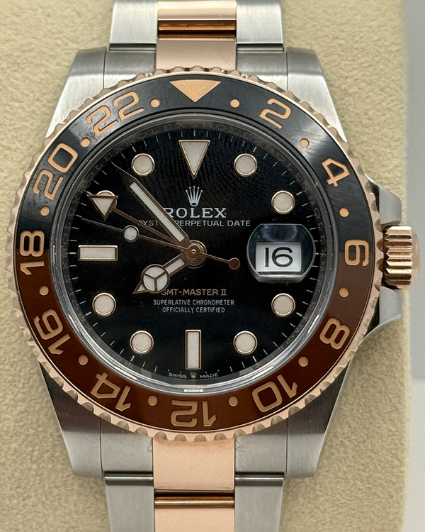 2018 Rolex GMT-Master II "Rootbeer" 40MM Black Dial Two-Tone Oyster Bracelet (126711CHNR)
