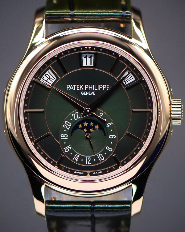 2025 Patek Philippe Annual Calendar 40MM Green Dial Leather Strap (5205R-011)