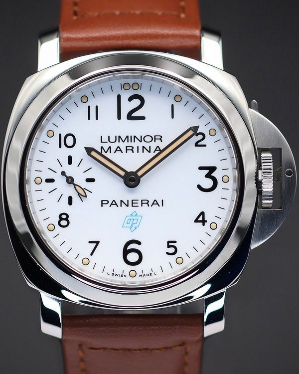 2019 Panerai Luminor Marina Logo 44MM White Dial Leather Strap (PAM00778)