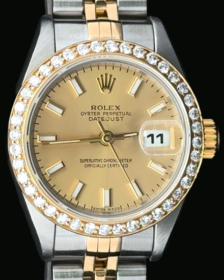 1996 Rolex Lady-Datejust 26MM Champagne Dial Two-Tone Bracelet (69173)
