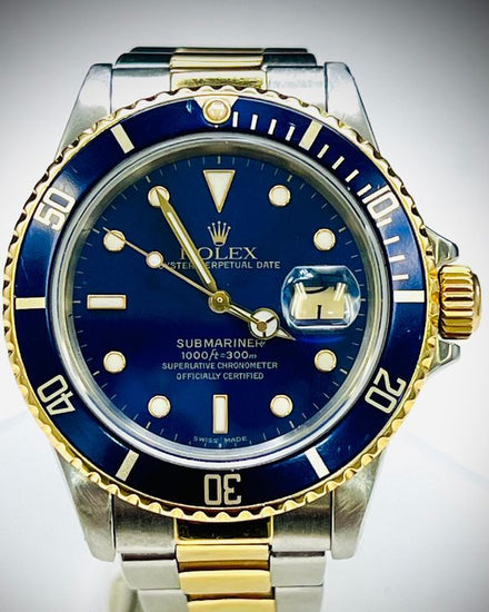 1998 Rolex Submariner Date "Bluesy" 40MM Blue Dial Two-Tone Oyster Bracelet (16803)