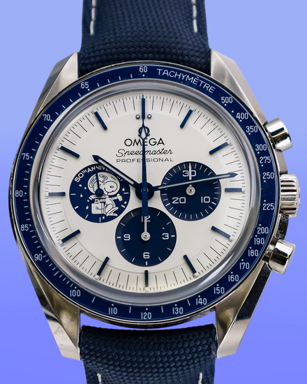 2025 Omega Speedmaster Anniversary Series "Silver Snoopy Award" 42MM Silver Dial Textile Strap (310.32.42.50.02.001)