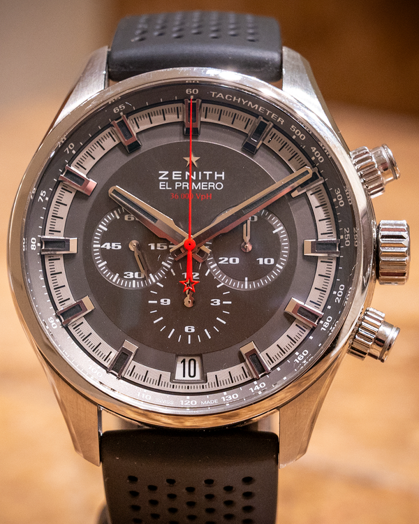 2019 Zenith El Primero Sport 45MM Grey Dial Rubber Strap (03.2280.400)
