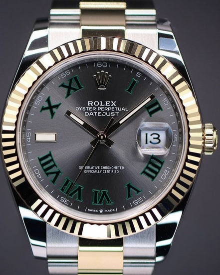 2025 Rolex Datejust "Wimbledon" 41MM Slate Dial Two-Tone Oyster Bracelet (126333)