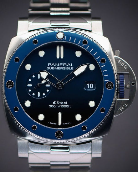 2025 Panerai Submersible QuarantaQuattro Blu Profondo 44MM Blue Dial Steel Bracelet (PAM01289)
