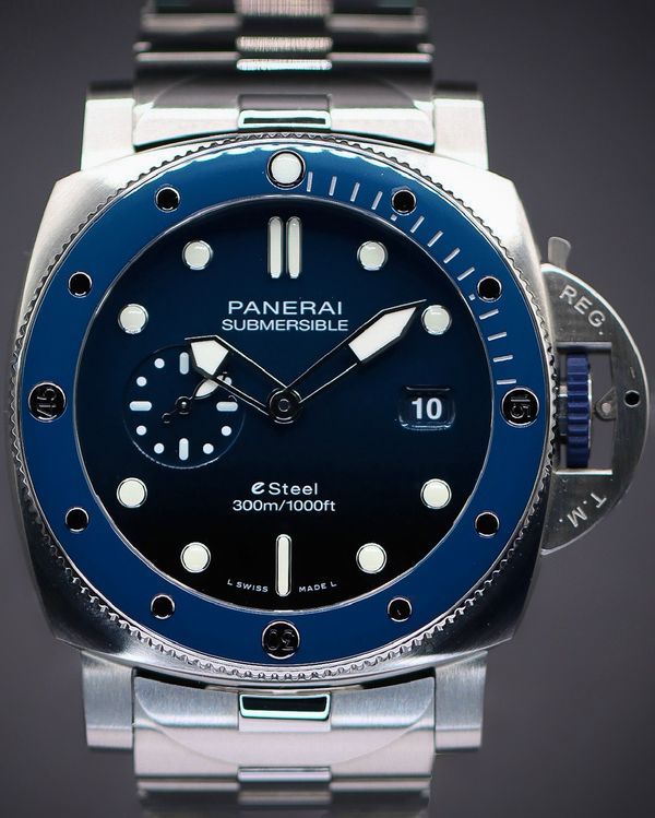 2025 Panerai Submersible QuarantaQuattro Blu Profondo 44MM Blue Dial Steel Bracelet (PAM01289)