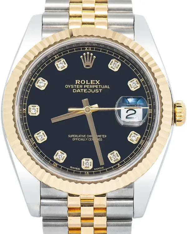 Rolex Datejust 41MM Black Dial Two-Tone Jubilee Bracelet (126333)