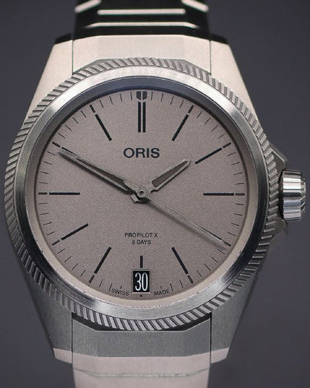 2025 Oris ProPilot X 400 39MM Grey Dial Titanium Bracelet (01 400 7778 7153)