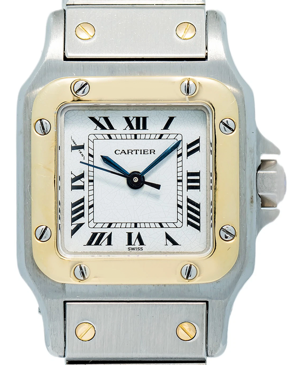 Cartier Santos Galbée 24MM Silver Dial Two-Tone Bracelet (AC14.30GR)