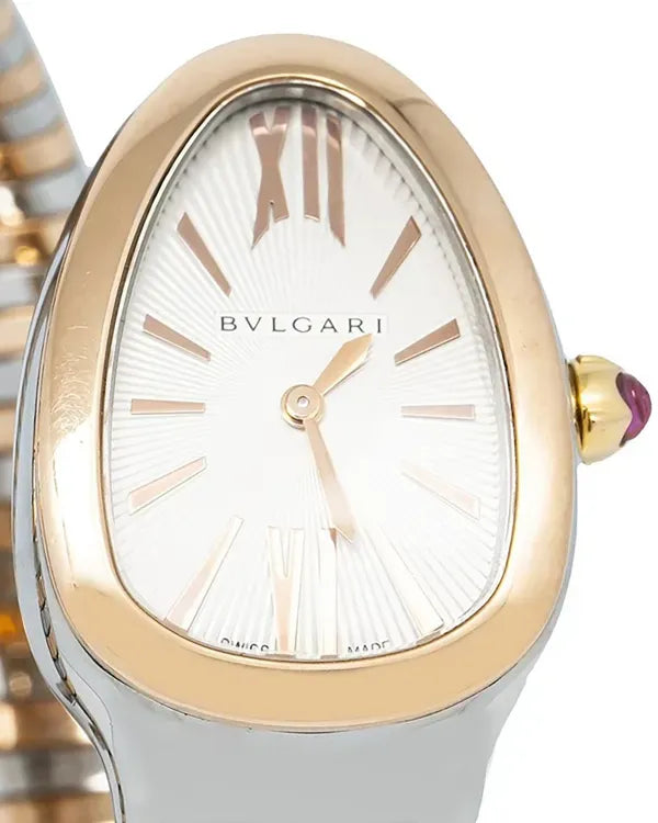 2014 Bvlgari Serpenti Tubogas 23MM Quartz Silver Dial Two-Tone Bracelet (SP 35 SPG)