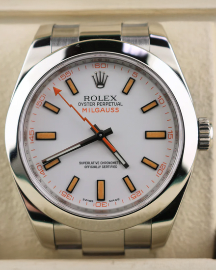 2008 (M Serial) Rolex Milgauss 40MM White Dial Oyster Bracelet (116400)