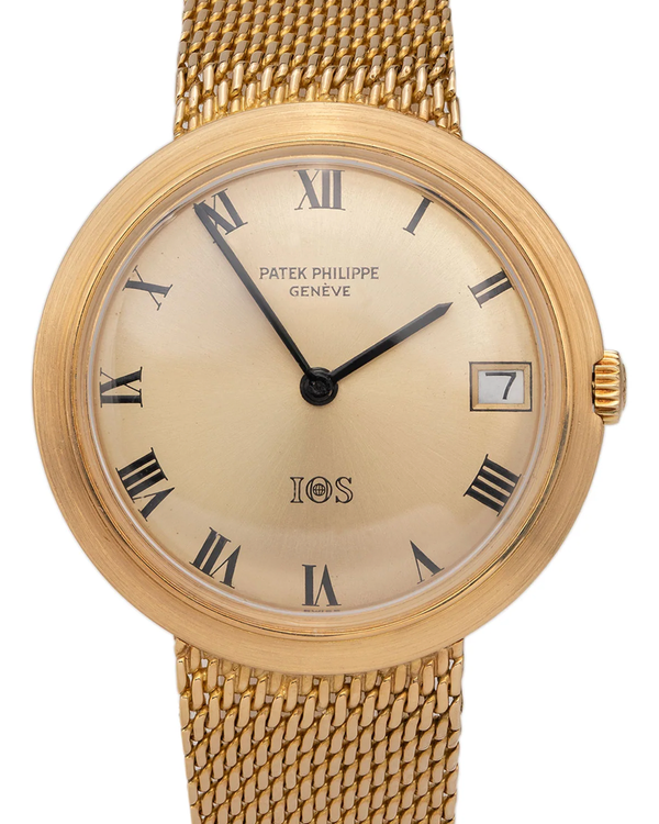 Patek Philippe Calatrava "IOS" 35MM Champagne Dial Yellow Gold Bracelet (3565)