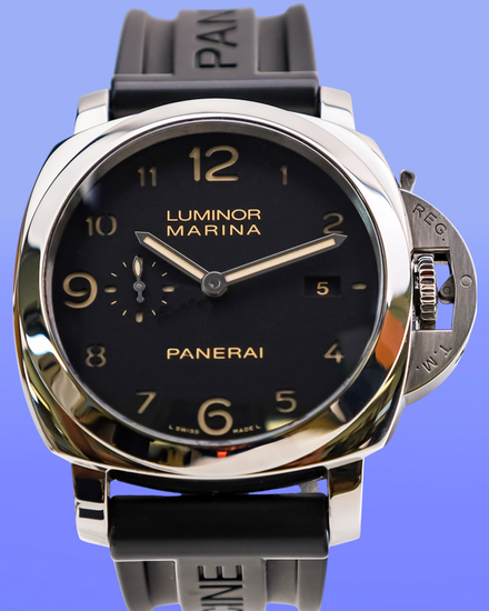 No Reserve - 2017 Panerai Luminor Marina 1950 3 Days 44MM Black Dial Rubber Strap (PAM00359)