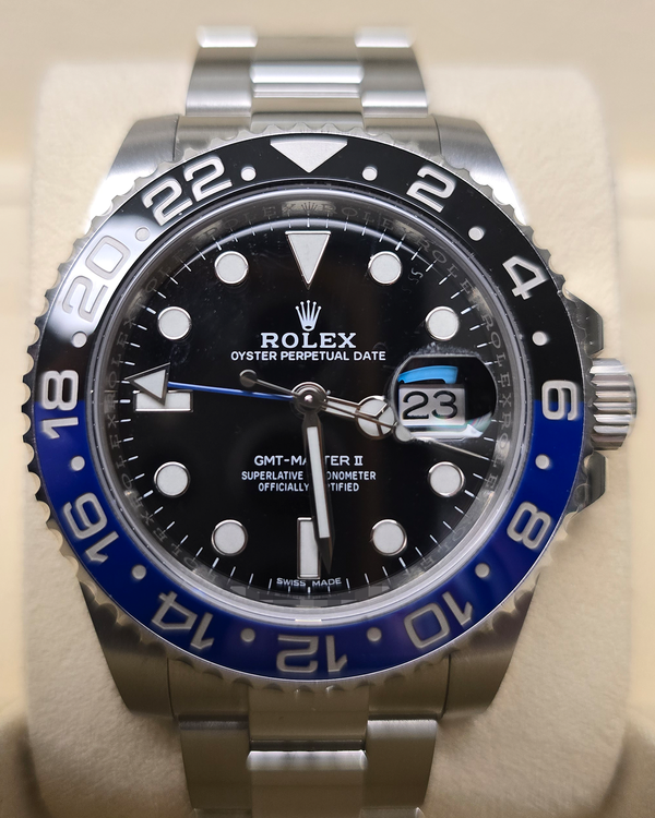 2018 Rolex GMT-Master II "Batman" 40MM Black Dial Oyster Bracelet (116710BLNR)