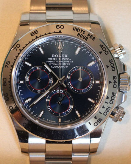 2025 Rolex Cosmograph Daytona 40MM Blue Dial White Gold Oyster Bracelet (126509)