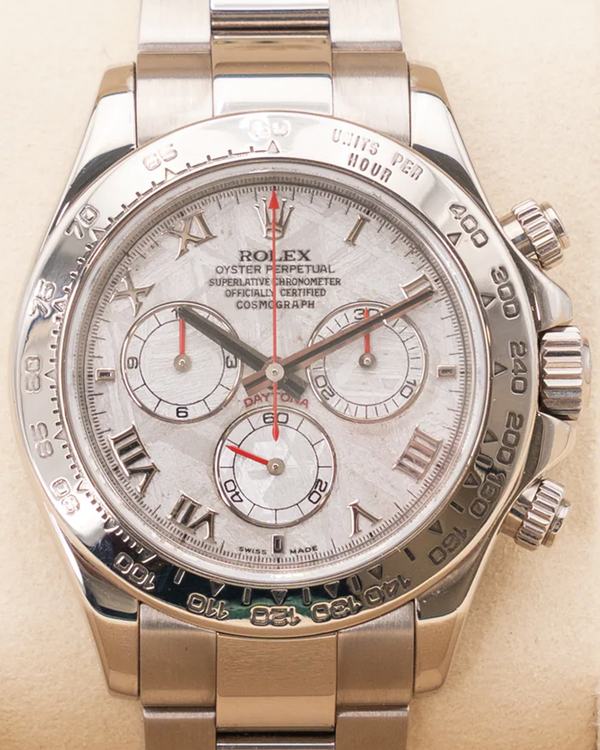 Rolex Cosmograph Daytona 40MM Meteorite Dial White Gold Oyster Bracelet (116509)