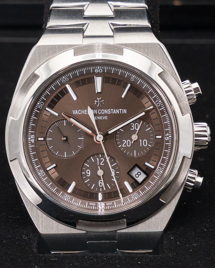 2017 Vacheron Constantin Overseas Chronograph 42.5MM Brown Dial Steel Bracelet (5500V/110A-B147)