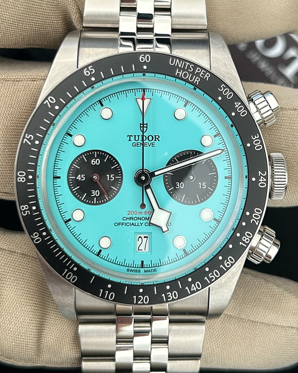 2025 Tudor Black Bay Chrono "Flamingo" 41MM Turquoise Dial Steel Bracelet (79360N)