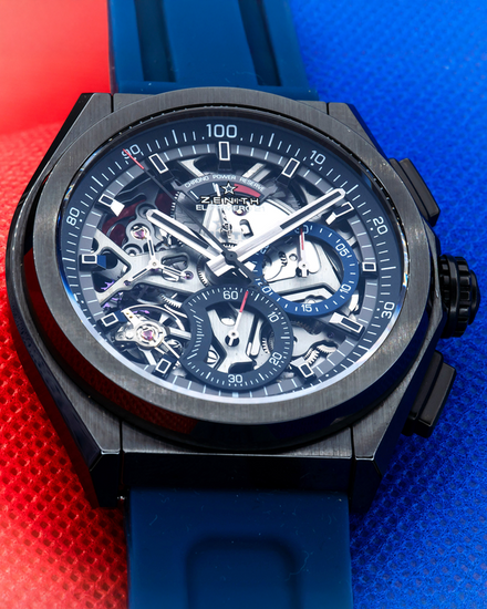 2021 Zenith Defy El Primero 21 Ceramic 44MM Skeleton Dial Aftermarket Rubber Strap (49.9000.9004/78.R582)