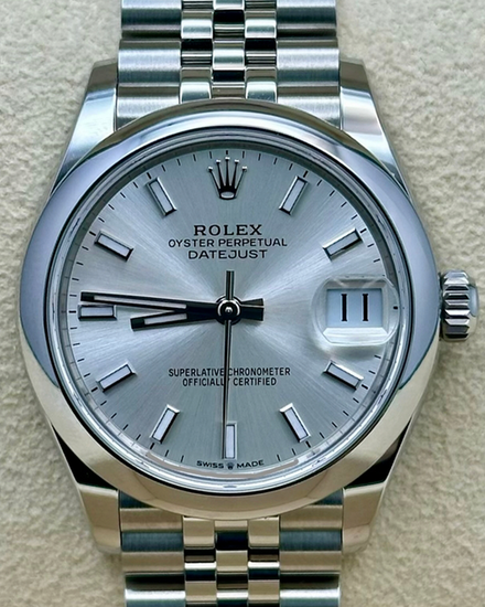 2025 Rolex Datejust 31MM Silver Dial Super Jubilee Bracelet (278240)