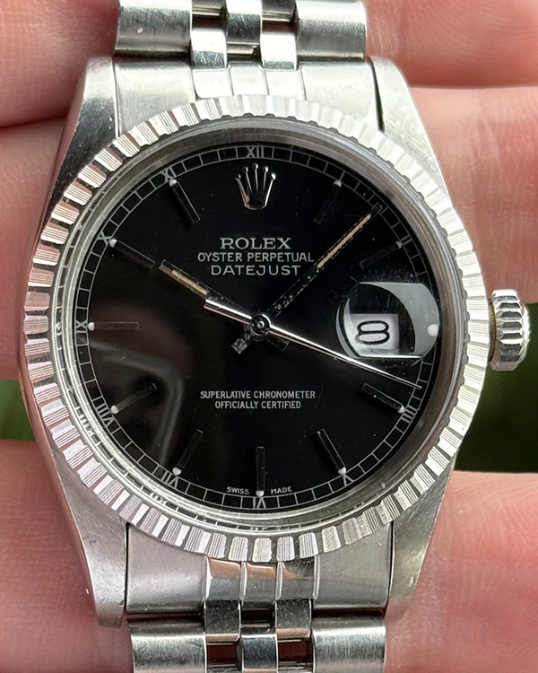 1982 Rolex Datejust 36MM Black Dial Jubilee Bracelet (16030)