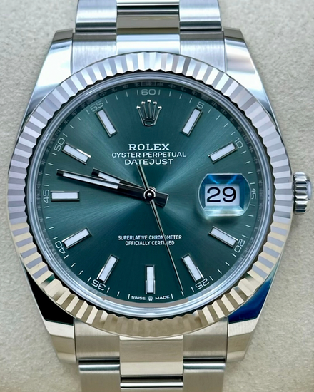 2026 Rolex Datejust 41MM Green Dial Oyster Bracelet (126334)