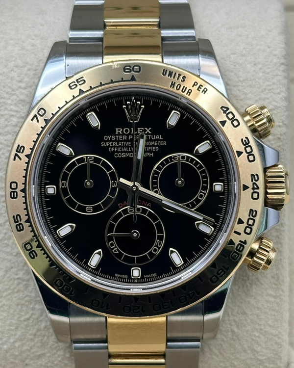 2021 Rolex Cosmograph Daytona 40MM Black Dial Two-Tone Oyster Bracelet (116503)