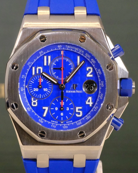 Audemars Piguet Royal Oak Offshore Chronograph 42MM Indigo Blue Dial Rubber Strap (26470ST.OO.A030CA.01)