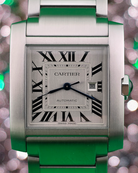 2025 Cartier Tank Française 36.7MM Silver Dial Steel Bracelet (WSTA0067)