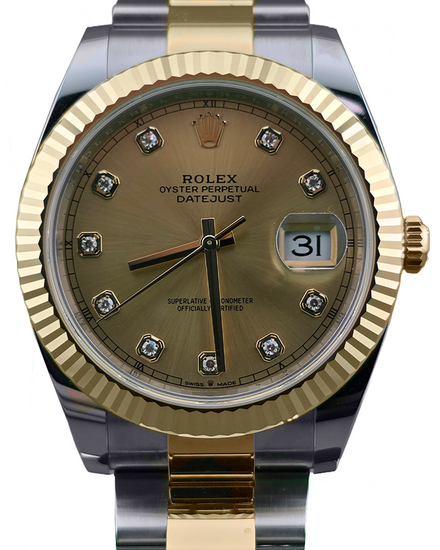 2025 Rolex Datejust 41MM Champagne Dial Two-Tone Oyster Bracelet (126333)