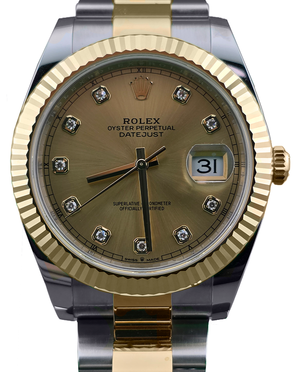 2025 Rolex Datejust 41MM Champagne Dial Two-Tone Oyster Bracelet (126333)