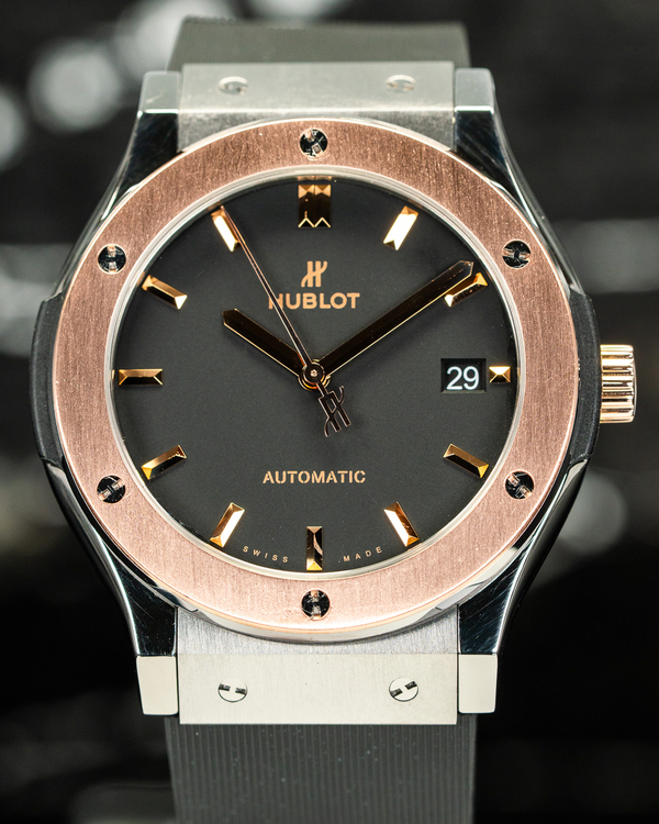 No Reserve - Hublot Classic Fusion 45MM Black Dial Rubber Strap (511.NO.1181.RX)