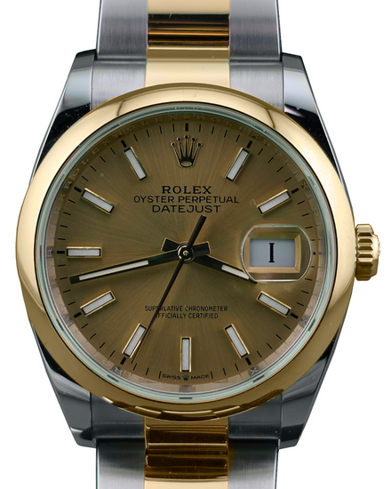2025 Rolex Datejust 36MM Champagne Dial Two-Tone Oyster Bracelet (126203)