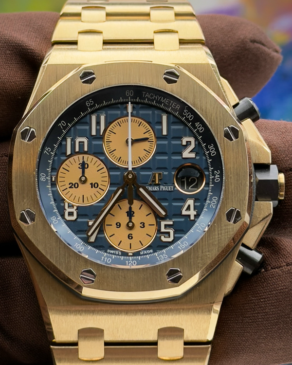 Audemars Piguet Royal Oak Offshore Chronograph 42MM Blue Dial Yellow Gold Bracelet (26470BA.OO.1000BA.01)