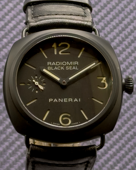2016 Panerai Radiomir Black Seal 44MM Black Dial Leather Strap (PAM00292)