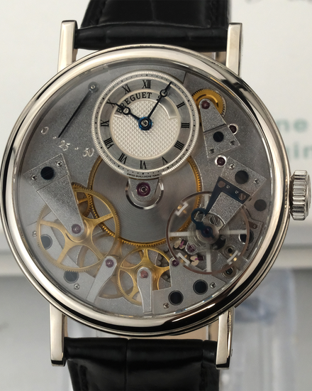 2018 Breguet Tradition 37MM Skeleton Dial Leather Strap (7027BB/11/9V6)
