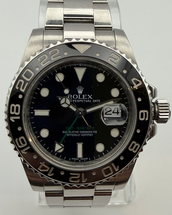 2008 Rolex GMT-Master II 40MM Black Dial Oyster Bracelet (116710LN)