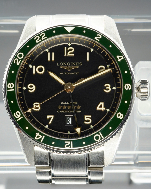 Longines Spirit "Zulu Time" 42MM Black Dial Steel Bracelet (L3.812.4.63.6)
