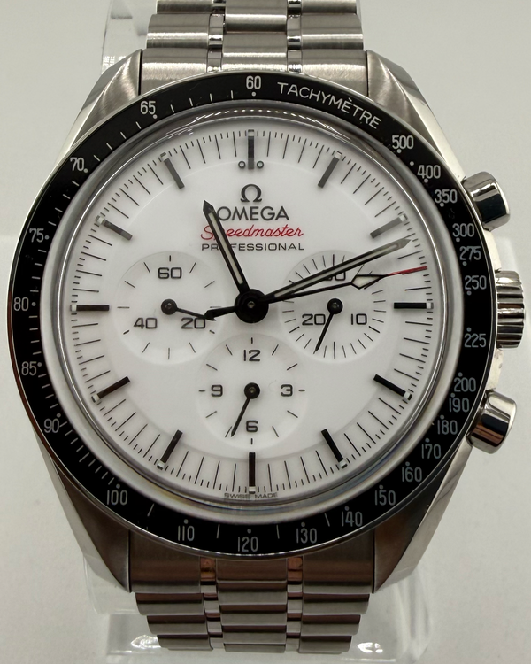 2024 Omega Speedmaster Professional Moonwatch 42MM White Dial Steel Bracelet (310.30.42.50.04.001)