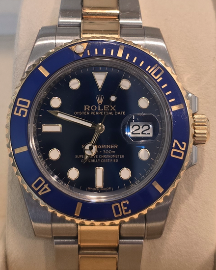 2019 Rolex Submariner Date "Bluesy" 40MM Blue Dial Two-Tone Oyster Bracelet (116613LB)