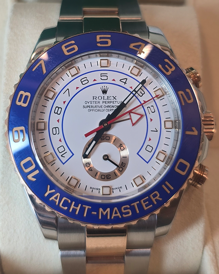 2012 Rolex Yacht-Master II 44MM White Dial Two-Tone Oyster Bracelet (116681)