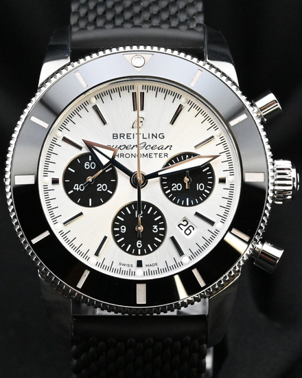 2022 Breitling Superocean Heritage B01 S.E. 44MM Silver Dial Rubber Strap (AB0162121G1S1)