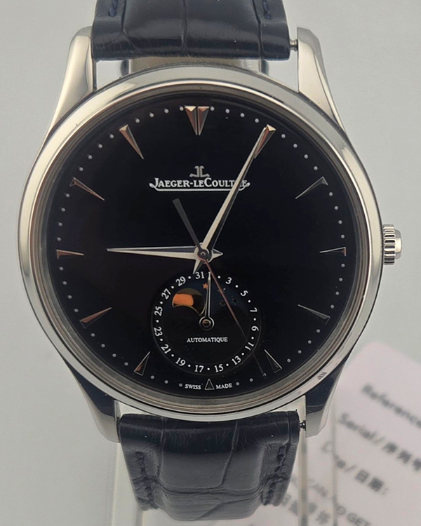 2019 Jaeger-LeCoultre Master Ultra Thin Moon 39MM Black Dial Leather Strap (Q1368470)