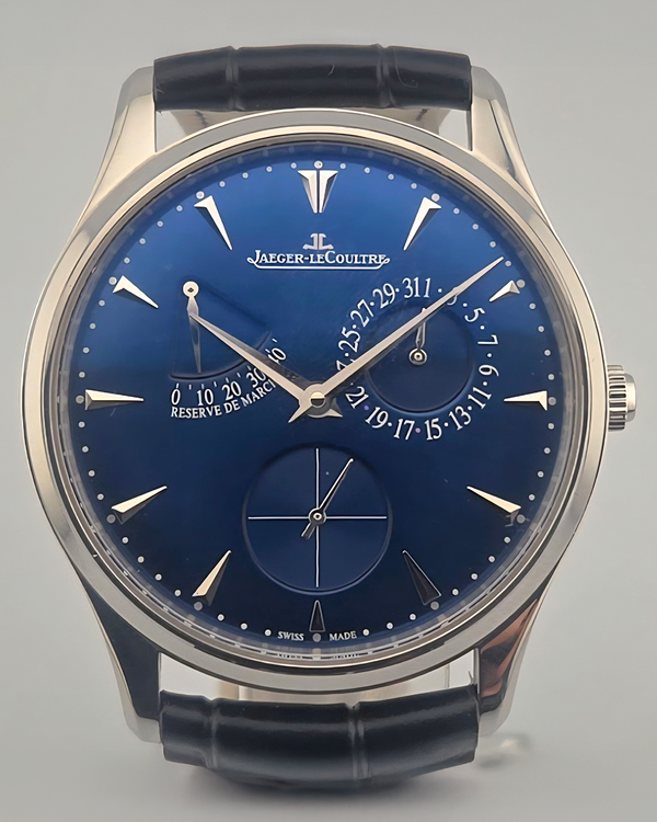 2020 Jaeger-LeCoultre Master Ultra Thin 39MM Blue Dial Leather Strap (Q1378480)